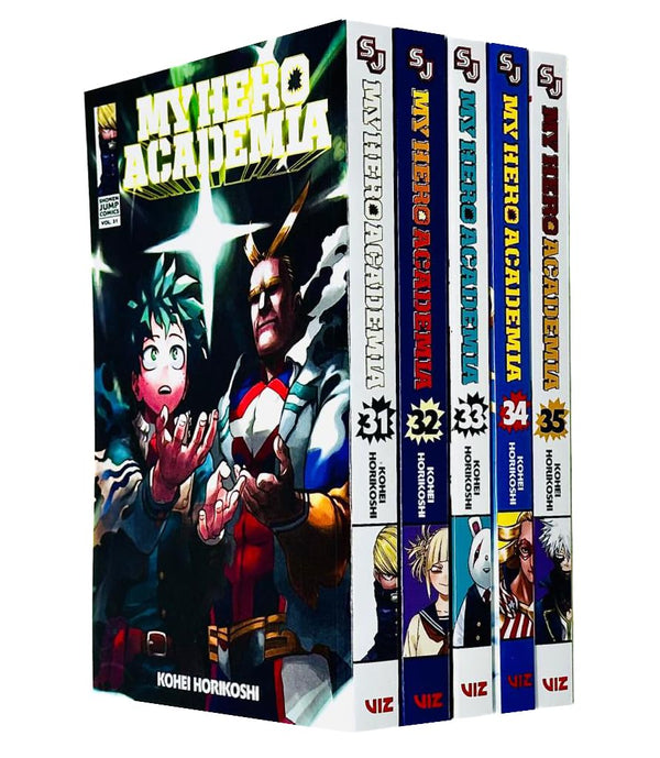 My Hero Academia 5 Book Set Volumes 31–35 by Kohei Horikoshi | Deluxe Manga Collection for Fans of Action, Adventure & Heroism