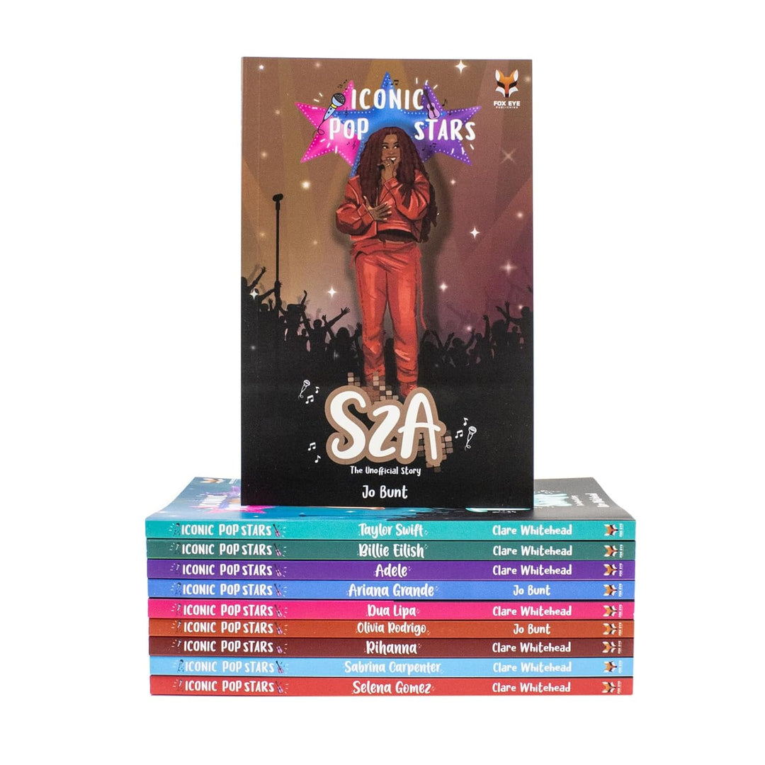 Iconic Music Popstars 10 Story Books Box Set: Rise to Becoming a Superstar (Taylor Swift, Sabrina Carpenter, Ariana Grande, Billie Eilish, SZA, Olivia ... Gomez, Adele, Dua Lipa) (Iconic Popstars) | Paperback