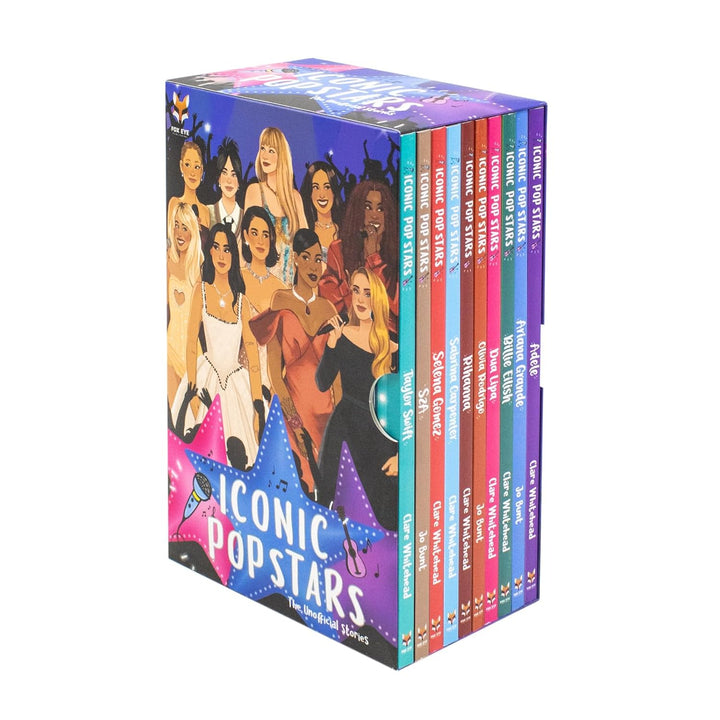 Iconic Music Popstars 10 Story Books Box Set: Rise to Becoming a Superstar (Taylor Swift, Sabrina Carpenter, Ariana Grande, Billie Eilish, SZA, Olivia ... Gomez, Adele, Dua Lipa) (Iconic Popstars) | Paperback