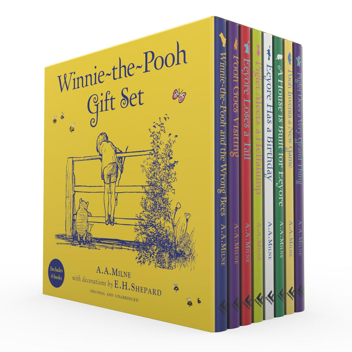 Classic Winnie-the-Pooh 8 Books Gift Set by A.A. Milne & E.H. Shepard – Hardback Slipcase Edition