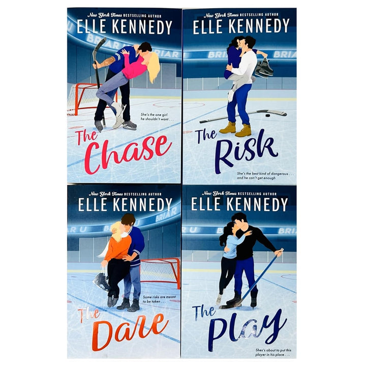 Briar U Series Books 1-4 Collection Set by Elle Kennedy (The Chase, The Risk, The Play and The Dare)