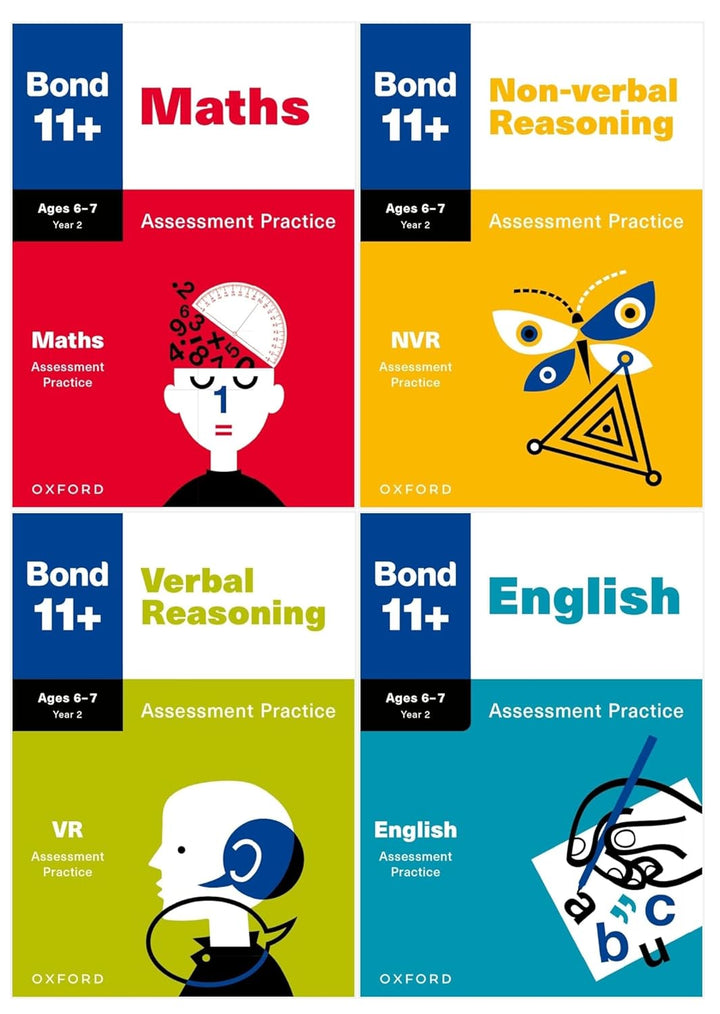 Bond 11+ English 4 Books Set Ages 6-7 Inc Assessment and Tests
