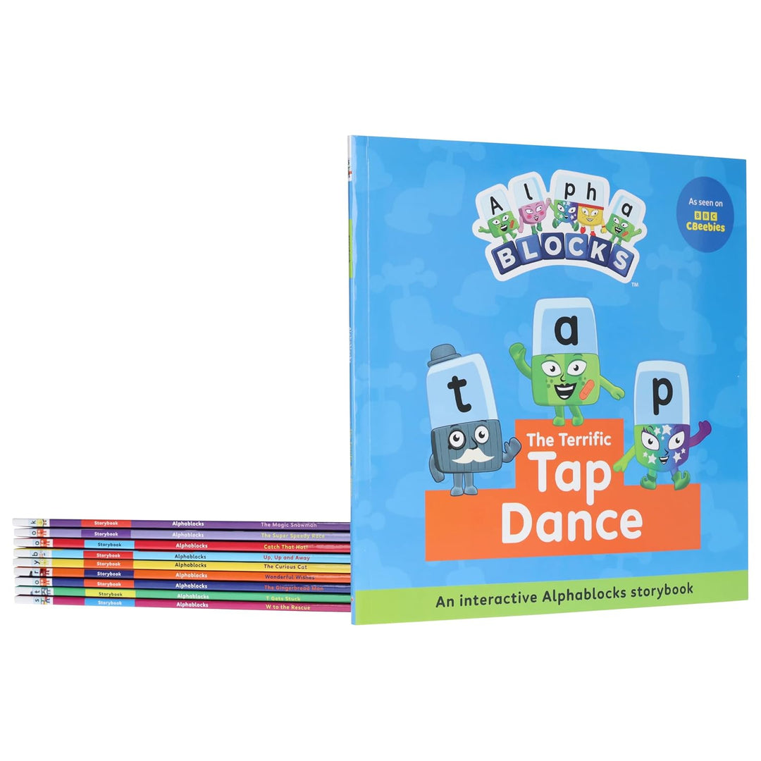 Alphablocks Read Together Interactive Children's 10 Picture Books Collection Set (Wonderful Wishes, The Curious Cat, Catch That Hat, The Magic ... Stuck and 4 More) for Early Readers