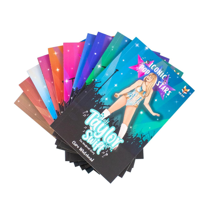 Iconic Music Popstars 10 Story Books Box Set: Rise to Becoming a Superstar (Taylor Swift, Sabrina Carpenter, Ariana Grande, Billie Eilish, SZA, Olivia ... Gomez, Adele, Dua Lipa) (Iconic Popstars) | Paperback