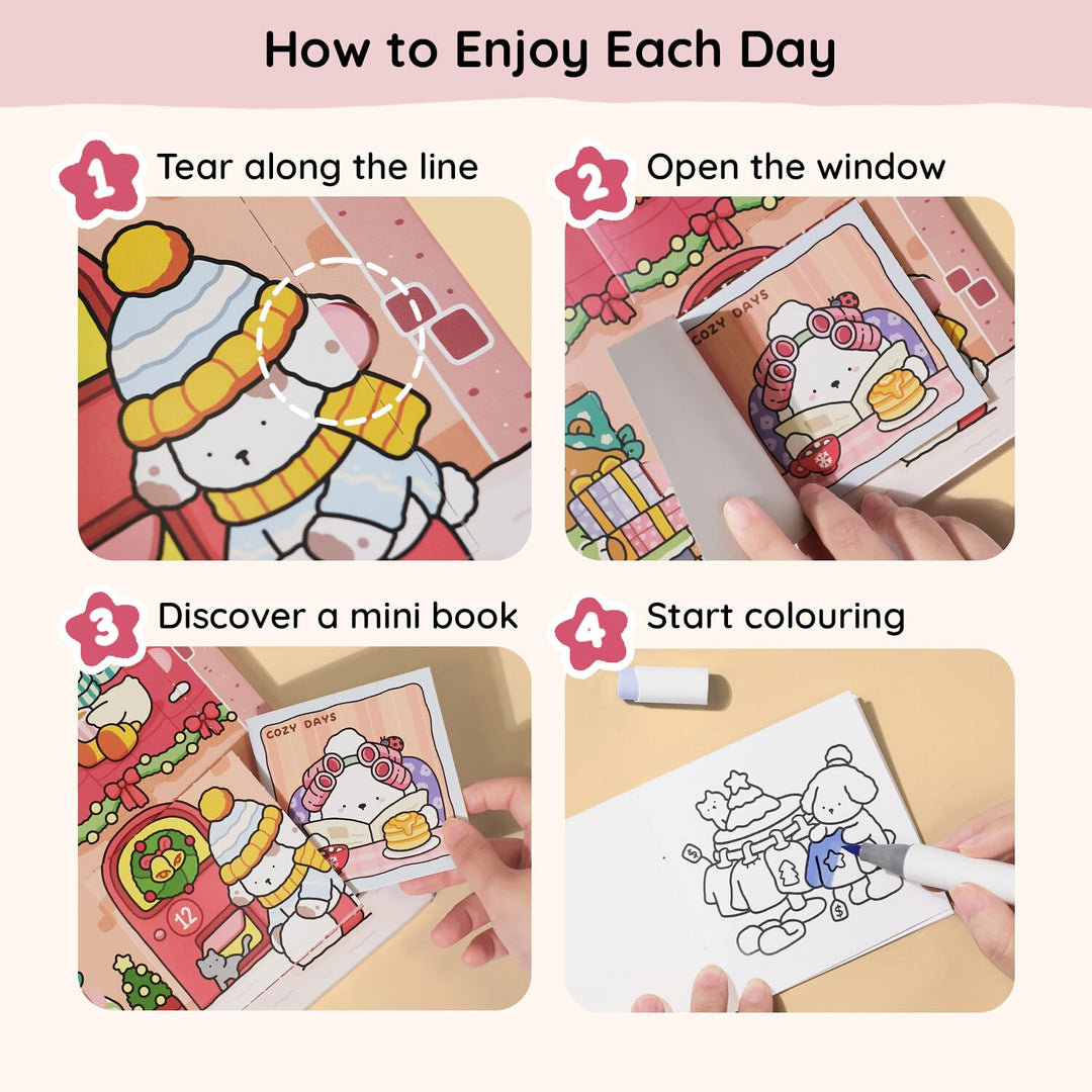 Coco Wyo: Cozy Countdown - A Christmas Advent Colouring Book Bundle