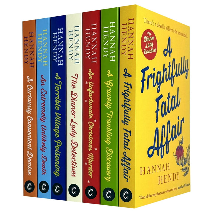 The Dinner Lady Detectives Series 7 Books Collection Set By Hannah Hendy (The Dinner Lady Detectives,An Unfortunate Christmas Murder,A Terrible Village Poisoning,Curiously Convenient Demise & More)