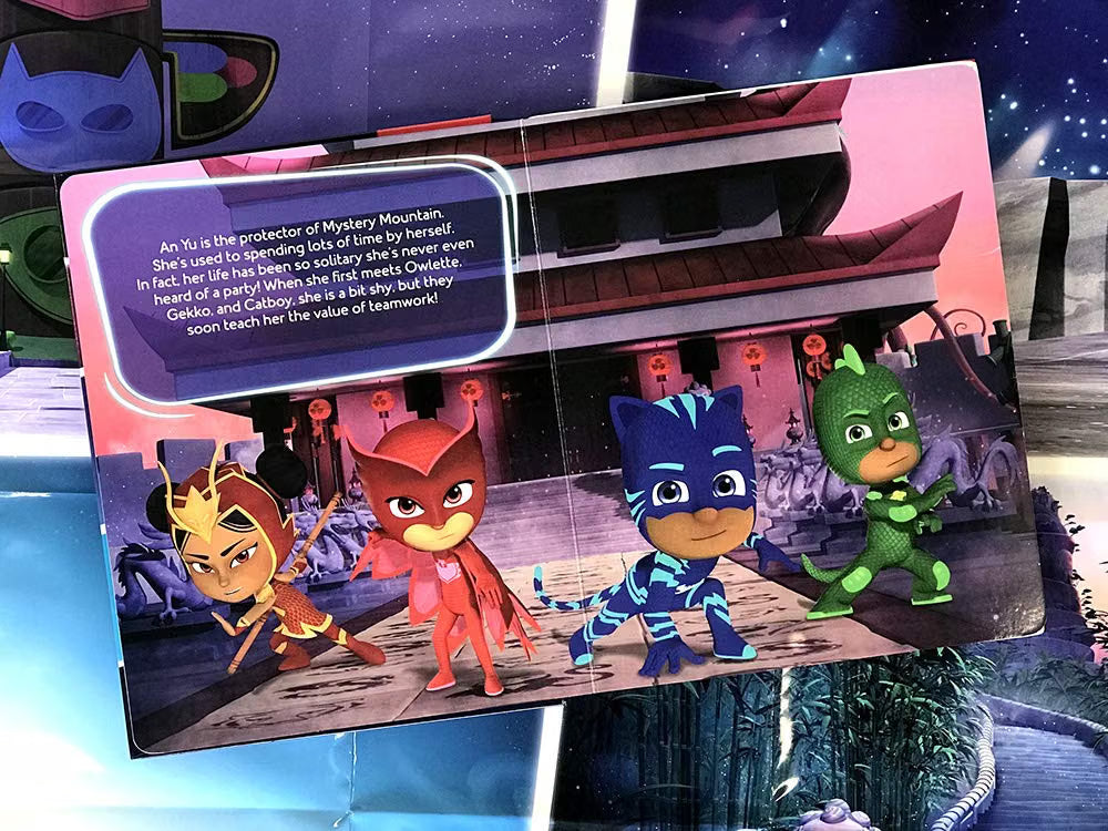 PJ Masks My Busy Book – Storybook with 10 Figurines & Playmat | Catboy, Gekko & Owlette | Interactive Read & Play Set for Kids 3+