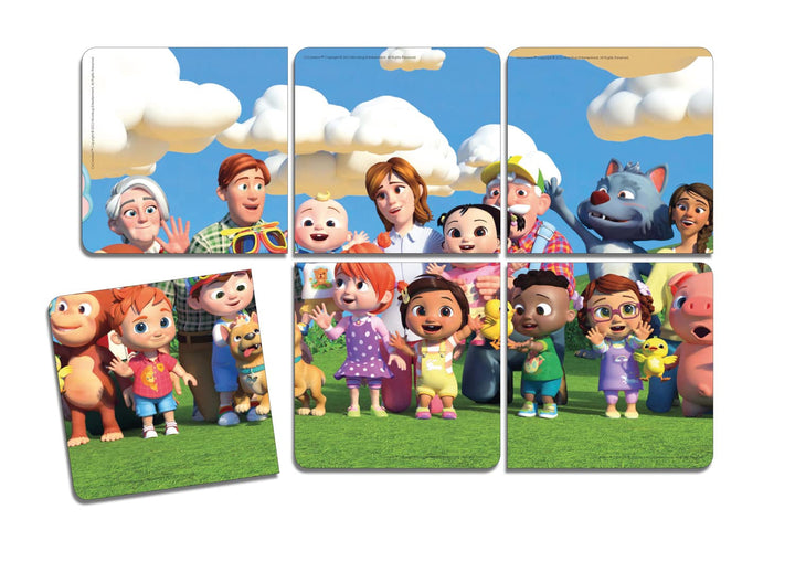 Cocomelon Little Learners Pocket Library 12 Board Books Collection Set (Animals, Fruit And Vegetables, Weather, Days of the Week, Family Time and More)