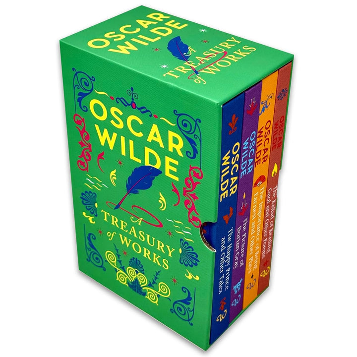 A Treasury of Works by Oscar Wilde 4 Books Hardcover Box Set | The Picture of Dorian Gray, The Importance of Being Earnest, Poems & More | Classic Literature