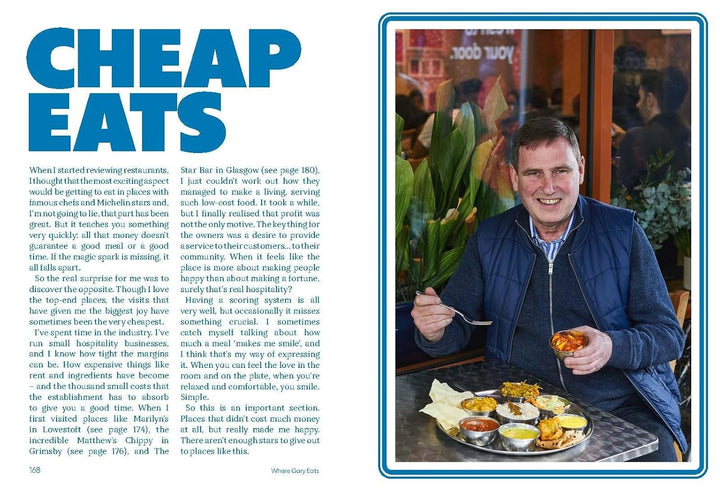 Where Gary Eats: From Curryhouses to Steakhouses Book| Budget to Blowout | An Insider’s Guide to Where to Eat | Hardback