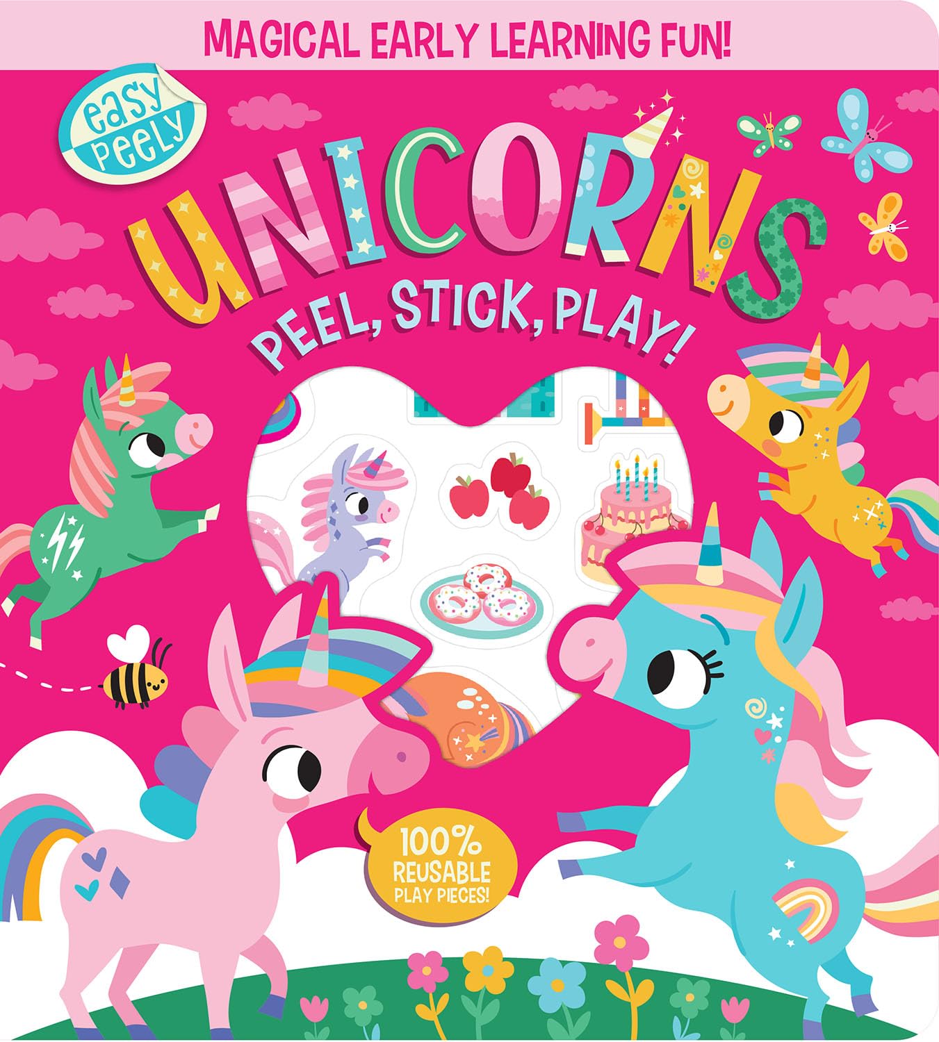 Easy Peely Unicorns – Peel, Stick, Play! Sparkly Sticker Activity Book ...