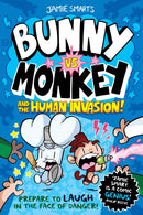 Bunny vs Monkey The Human Invasion Book Funny Kids Comic by Jamie Smart from the Phoenix Comic Series for Ages 7 to 12