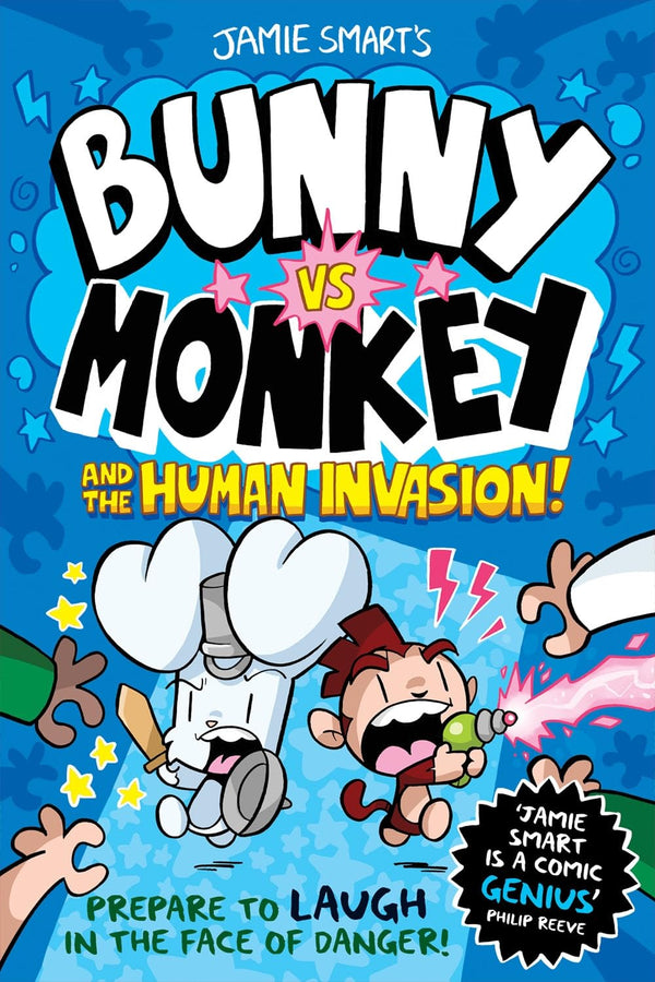 Bunny vs Monkey The Human Invasion Book Funny Kids Comic by Jamie Smart from the Phoenix Comic Series for Ages 7 to 12