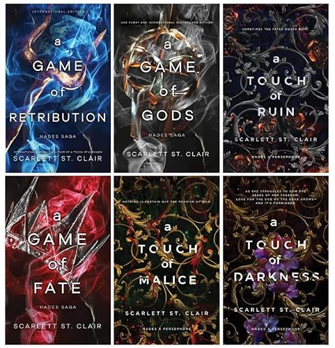 Hades x Persephone Saga by Scarlett St. Clair – 6 paperback Book Collection Set | Fantasy Romance, Mythology, Darkness, Fate, Ruin, Retribution & Gods