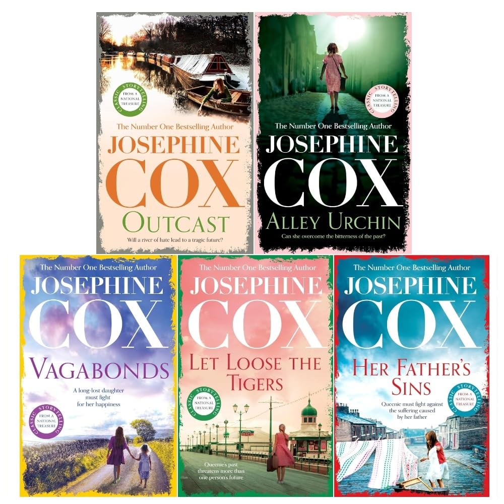 Josephine Cox Queenie & Emma Grady Sagas 5-Book Collection Set | Includes Vagabonds, Let Loose the Tigers, Outcast, Alley Urchin & Her Father's Sins