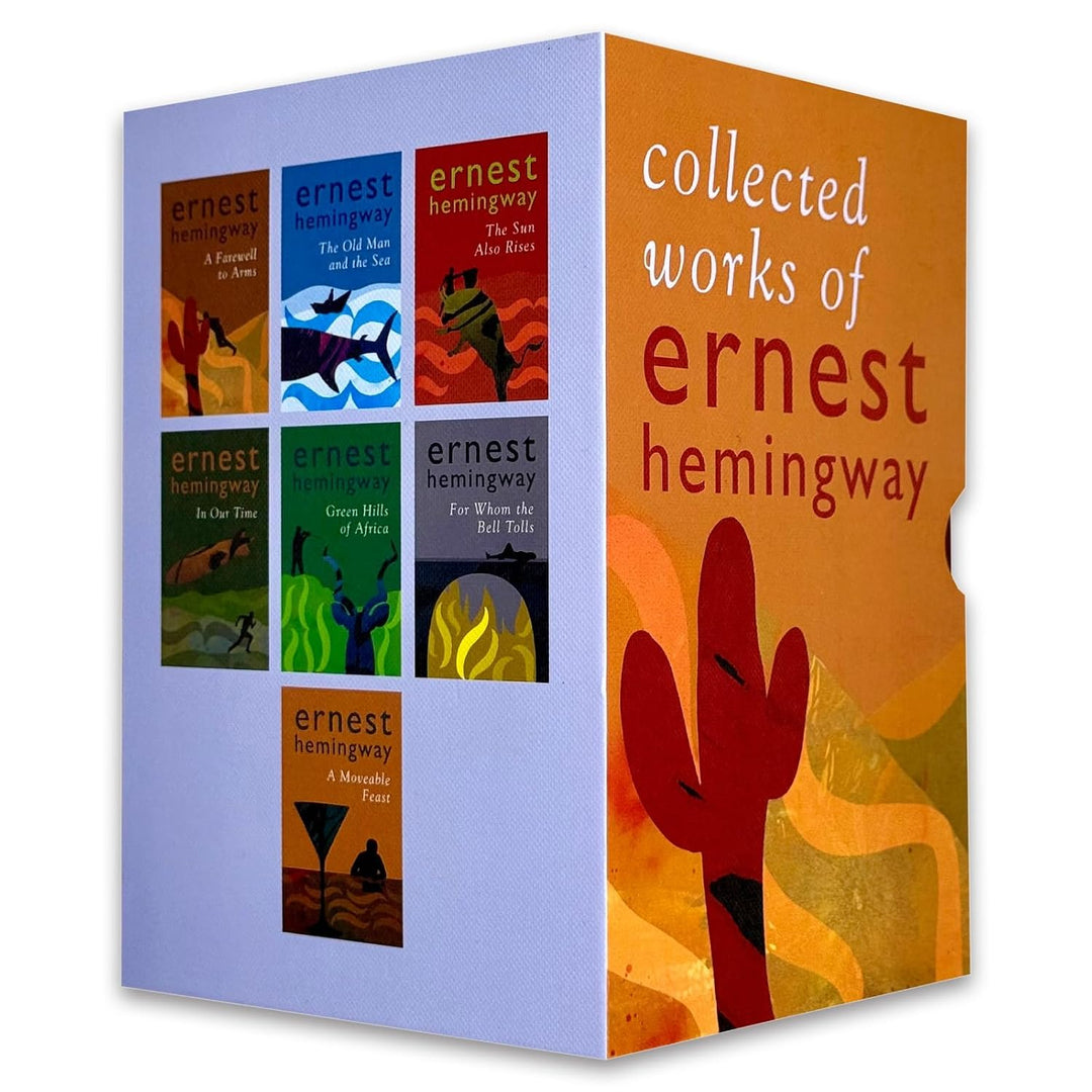 Ernest Hemingway Collection 7 Books Hardcover Set | A Moveable Feast, For Whom the Bell Tolls, A Farewell to Arms & More | Classic Literature