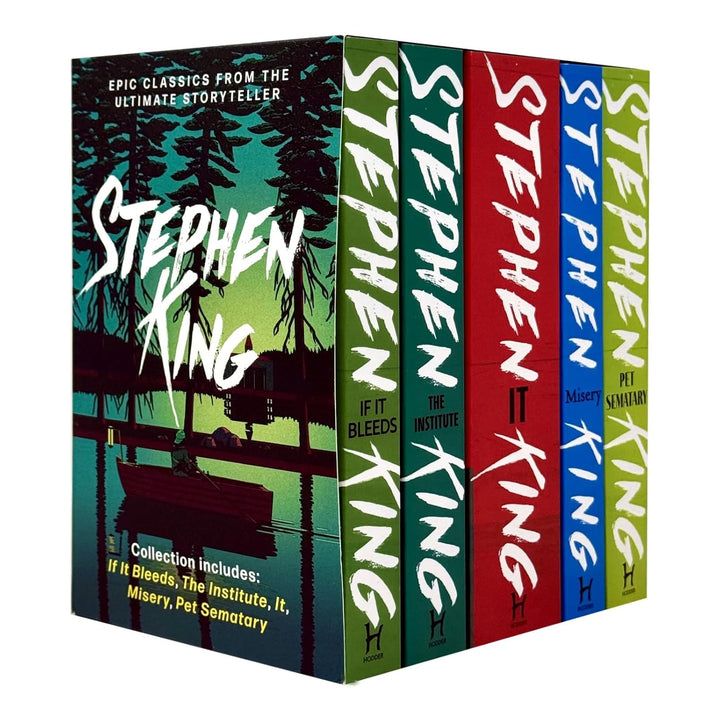 Stephen King Classic Collection 5-Book Box Set – If It Bleeds, The Institute, IT, Misery, Pet Sematary
