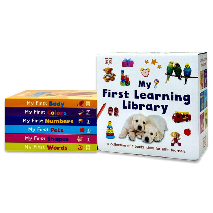 DK My First Learning Library 6 Book Box Set – My First Body, Colors, Numbers, Pets, Shapes & Words | Board Books for Toddlers