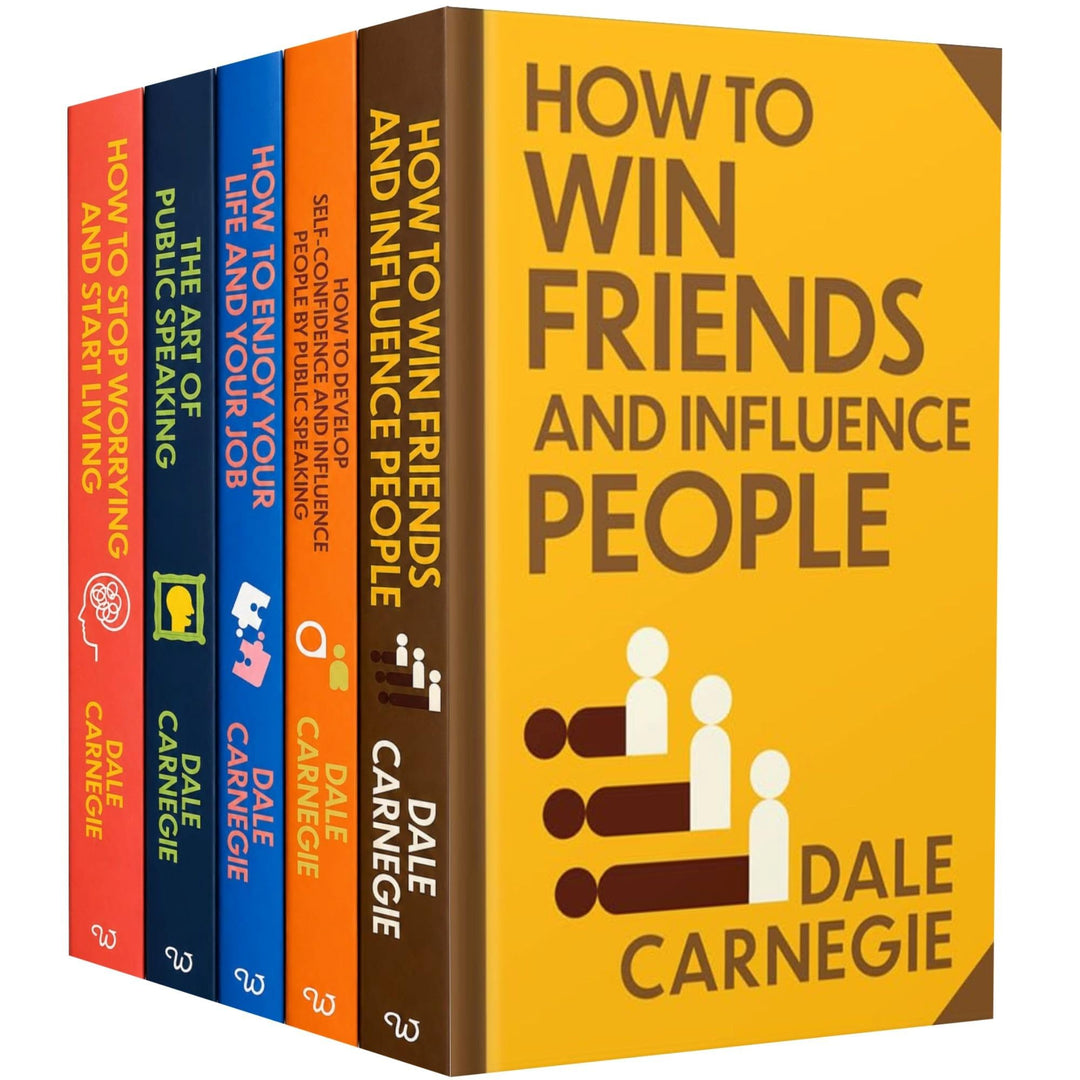 Dale Carnegie 5 Books Collection Set – Classics Sprayed Edge Deluxe Hardcover Edition | How to Win Friends and Influence People, How to Stop Worrying & More