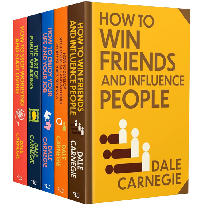 Dale Carnegie 5 Books Collection Set – Classics Sprayed Edge Deluxe Hardcover Edition | How to Win Friends and Influence People, How to Stop Worrying & More