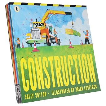 The Construction Crew Series by Sally Sutton | 8 Children's Picture Books Collection Set | Construction, Demolition, Roadworks, Tractor & More
