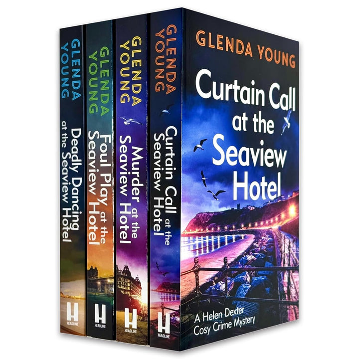 Helen Dexter Cosy Crime Mysteries 4 Books Collection Set By Glenda Young ( Deadly Dancing, Foul Play, Murder at the Seaview, Curtain Call )