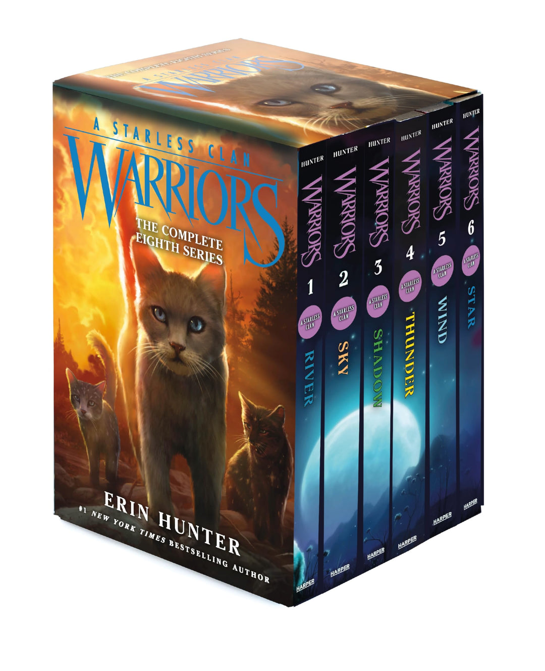 Warrior Cats Series 8- A Starless Clan 6 Books Set