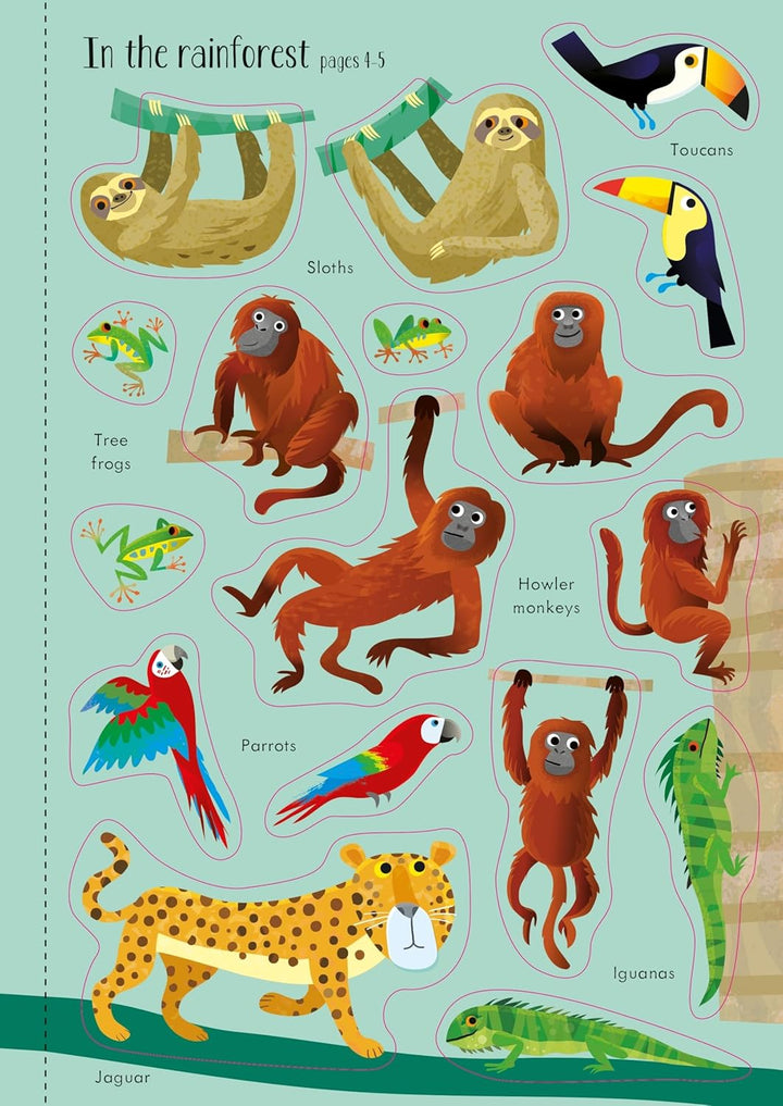 Animals Activity Pack 3 Book Box Set | Sticker Book with 200+ Stickers, Colouring Book & Spotting Activity Book for Kids