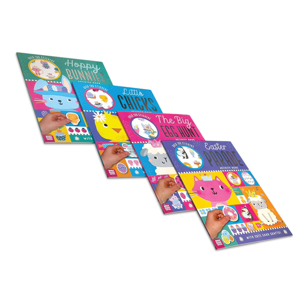 Easter Activity Pack 4 Books Collection Set with Stickers