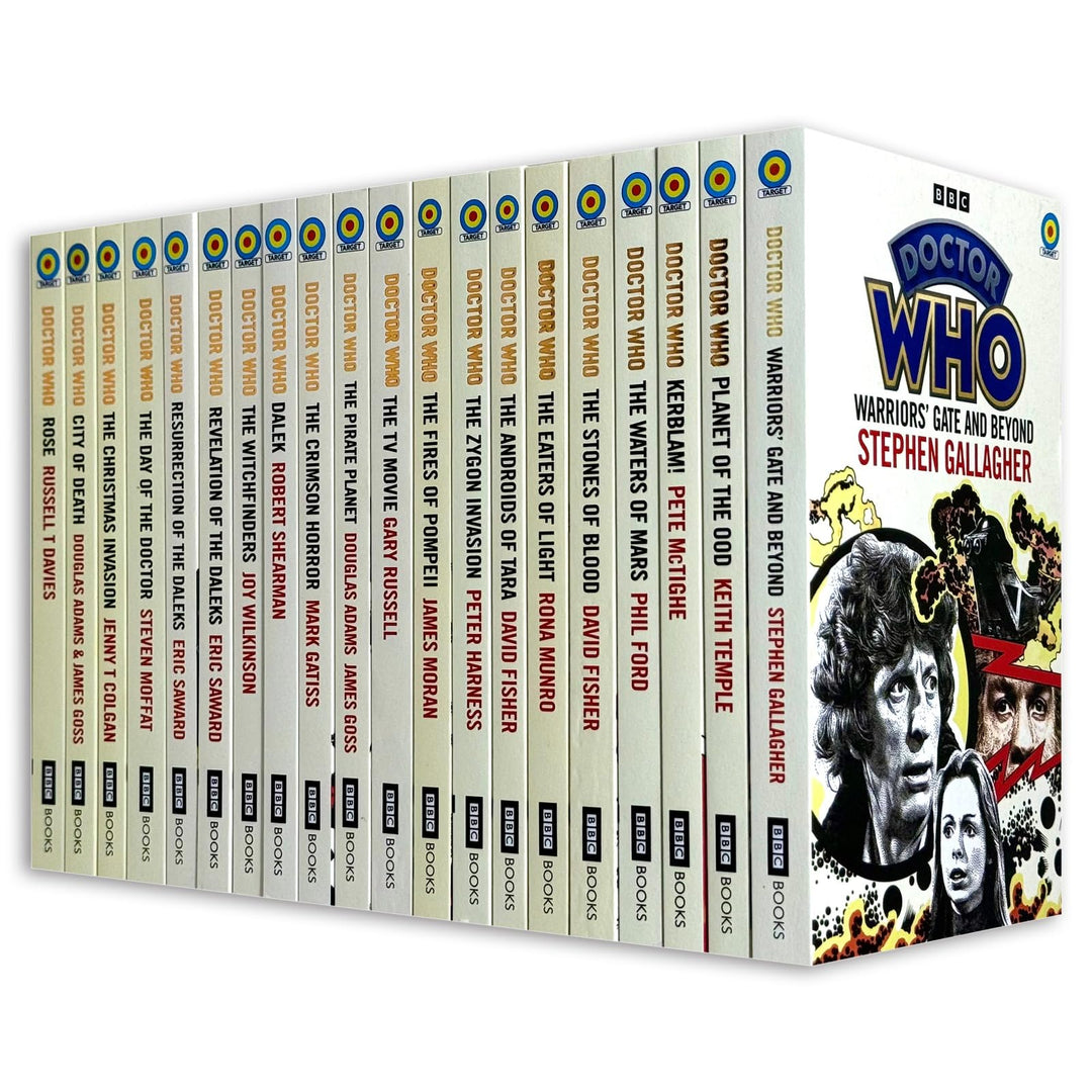 Doctor Who: Target Collection 1-20 Books Set | Paperback (Pirate Planet, Crimson Horror, Dalek, Rose, Waters of Mars, Kerblam, Stones of Blood, Eaters of Light, Fires of Pompeii, and More)