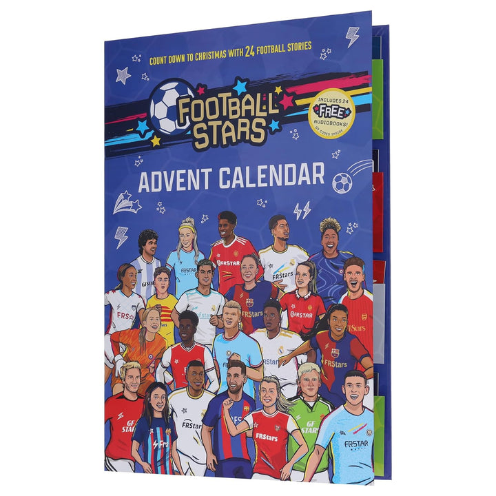 Football Stars Advent Calendar 24 Football Stories and Player Books by Luke Paton & Harry Meredith- Christmas Countdown Featuring Messi, Ronaldo, Haaland, Alessia Russo and More + Free Audiobooks!