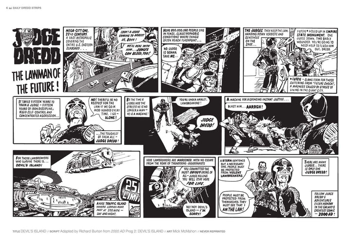 Judge Dredd: The Daily Dredds Volume One: 1981–1986 – Vintage Sci-Fi Comic Strips Collection | Hardcover