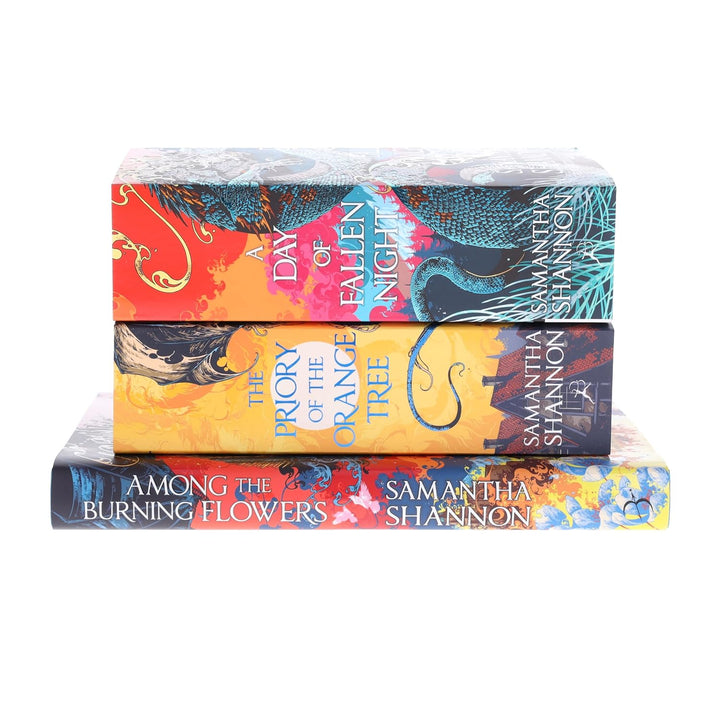 The Roots of Chaos Series 3 Books Collection Set By Samantha Shannon (Among the Burning Flowers [Hardback], The Priory of the Orange Tree, A Day of Fallen Night)