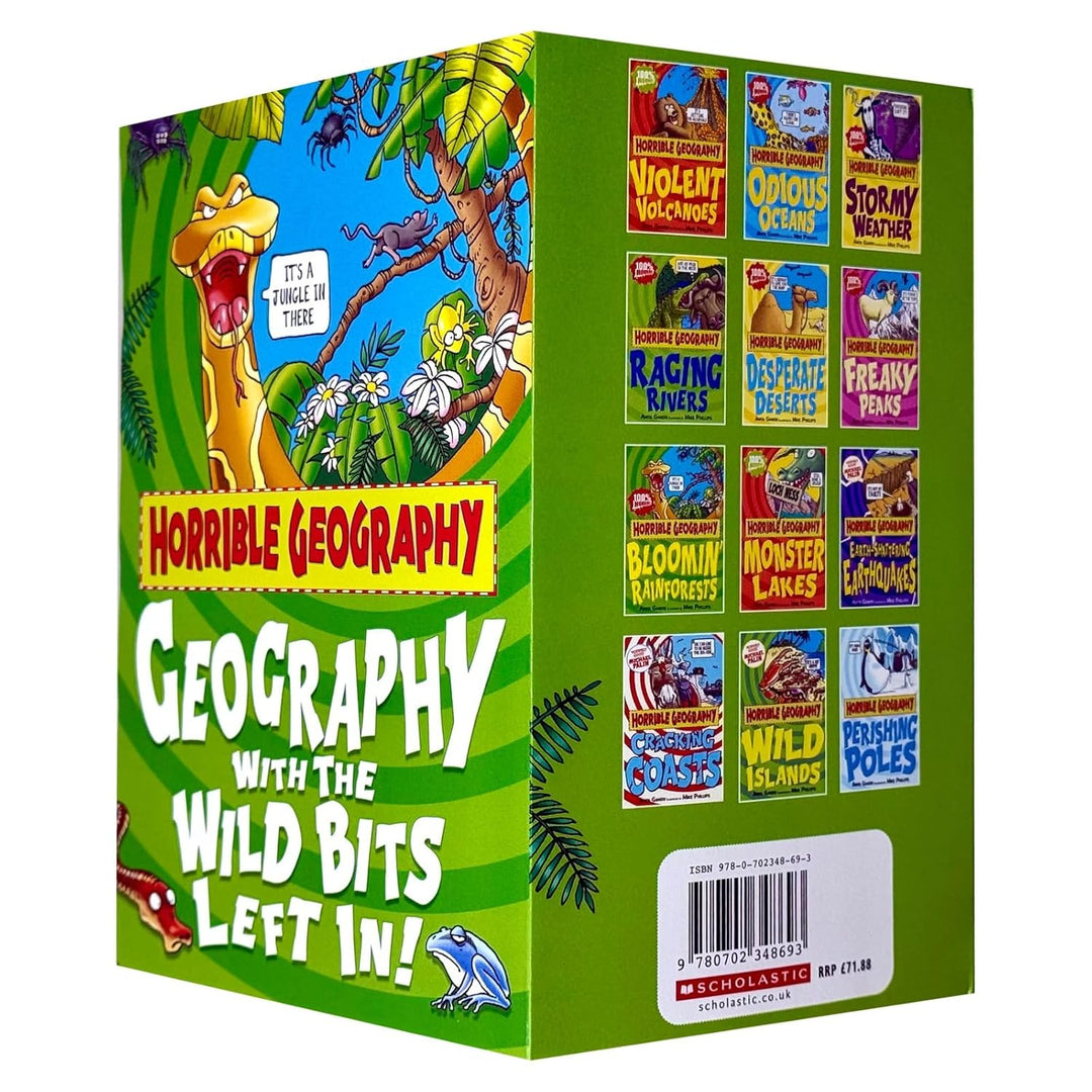 Horrible Geography Collection 12 Books Set By Anita Ganeri | Paperback (Wild Islands, Violent Volcanoes, Stormy Weather and MORE)
