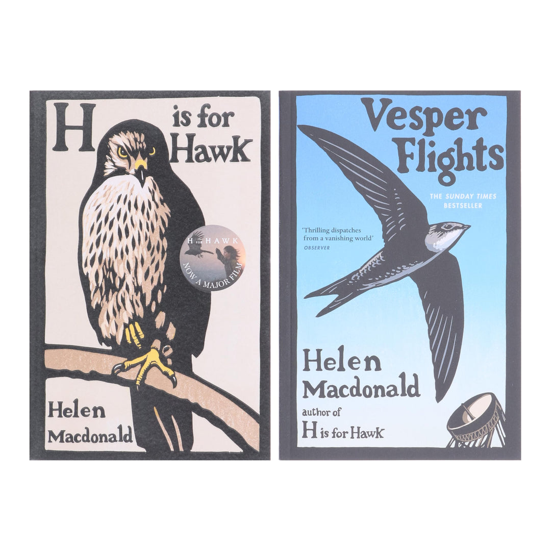 Helen Macdonald  2 Book Set Collection (H is for Hawk and Vesper Flights)