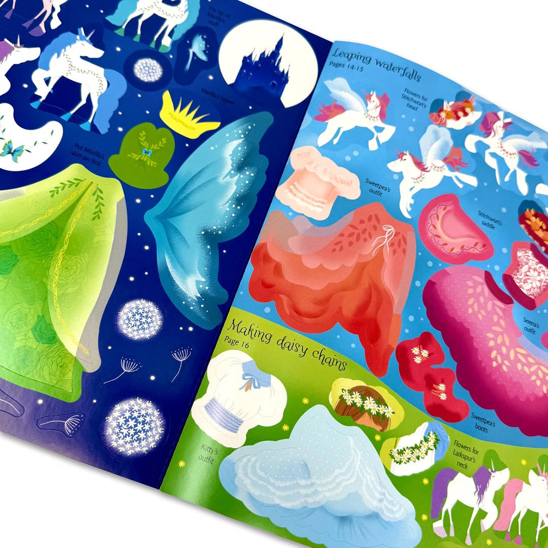 Usborne Sticker Dolly Dressing Unicorns Pack – 4 Books Collection | Unicorns, Unicorn Princesses, Rainbow Unicorns & Colouring Book | 400+ Stickers