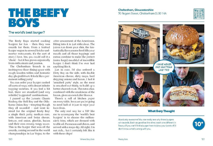 Where Gary Eats: From Curryhouses to Steakhouses Book| Budget to Blowout | An Insider’s Guide to Where to Eat | Hardback