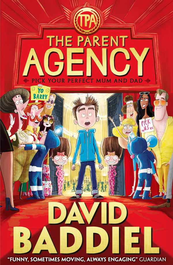 The Parent Agency Book by David Baddiel Funny Fiction for Kids Ages 8 to 12 Imaginative Adventure Story About Family and Identity
