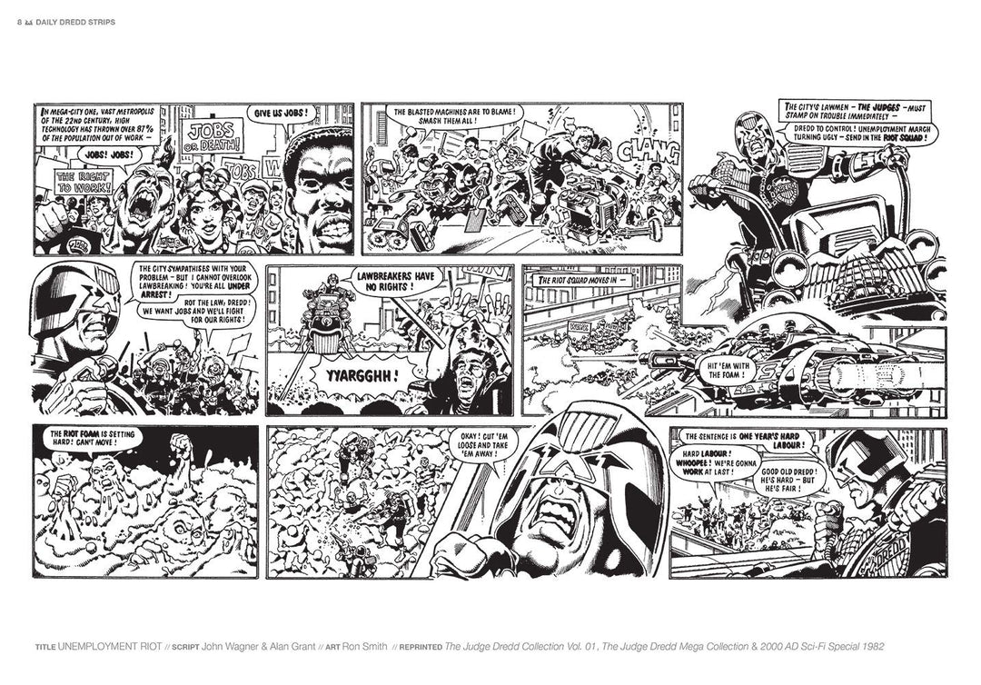 Judge Dredd: The Daily Dredds Volume One: 1981–1986 – Vintage Sci-Fi Comic Strips Collection | Hardcover