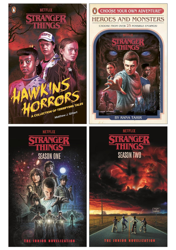 Stranger Things Series Collection 4 Books Set by Matthew J. Gilbert, Rana Tahir (Hawkins Horrors, Heroes and Monsters, Season One and Season Two) | Paperback