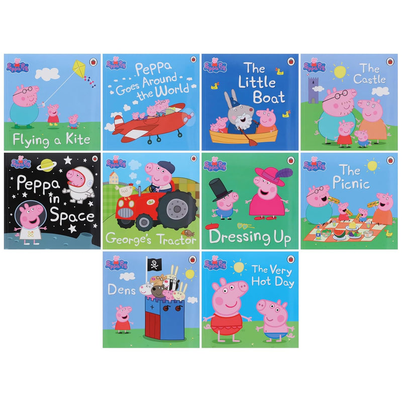 Peppa Pig Series 10 books Children's Picture book Set Collection By Ladybird- Paperback