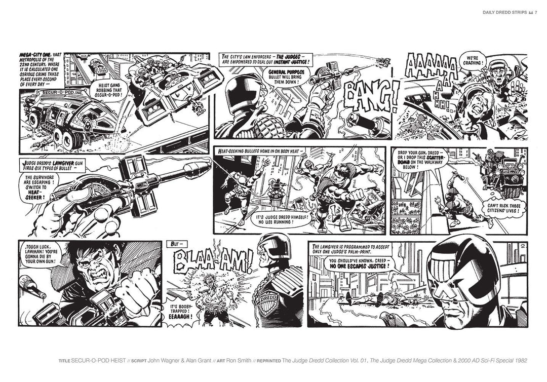 Judge Dredd: The Daily Dredds Volume One: 1981–1986 – Vintage Sci-Fi Comic Strips Collection | Hardcover