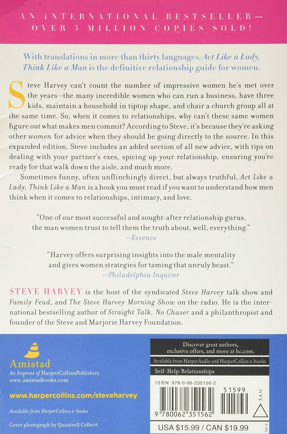 Act Like a Lady, Think Like a Man, Expanded Edition by Steve Harvey | Paperback Book
