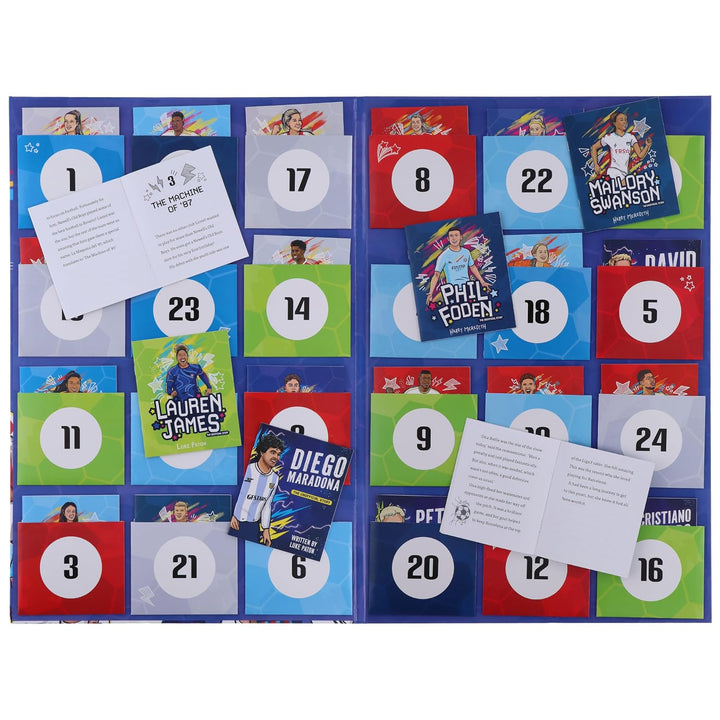 Football Stars Advent Calendar 24 Football Stories and Player Books by Luke Paton & Harry Meredith- Christmas Countdown Featuring Messi, Ronaldo, Haaland, Alessia Russo and More + Free Audiobooks!