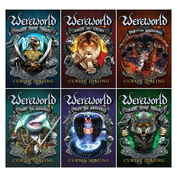 Wereworld Level 1 to 6 Curtis Jobling Collection 6 Books Set (Rise of the Wolf, Rage of Lions, Shadow of the Hawk, Nest of Serpents, Storm of Sharks, War of the Werelords)
