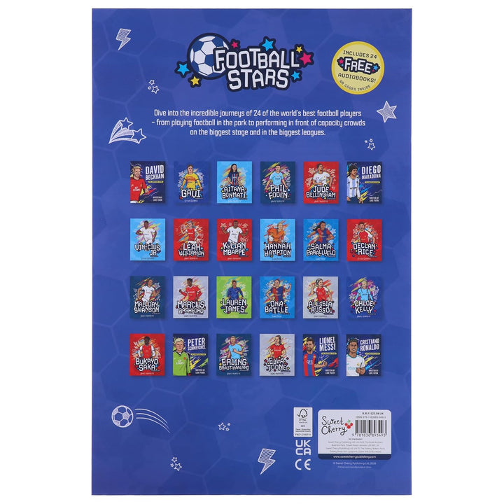 Football Stars Advent Calendar 24 Football Stories and Player Books by Luke Paton & Harry Meredith- Christmas Countdown Featuring Messi, Ronaldo, Haaland, Alessia Russo and More + Free Audiobooks!