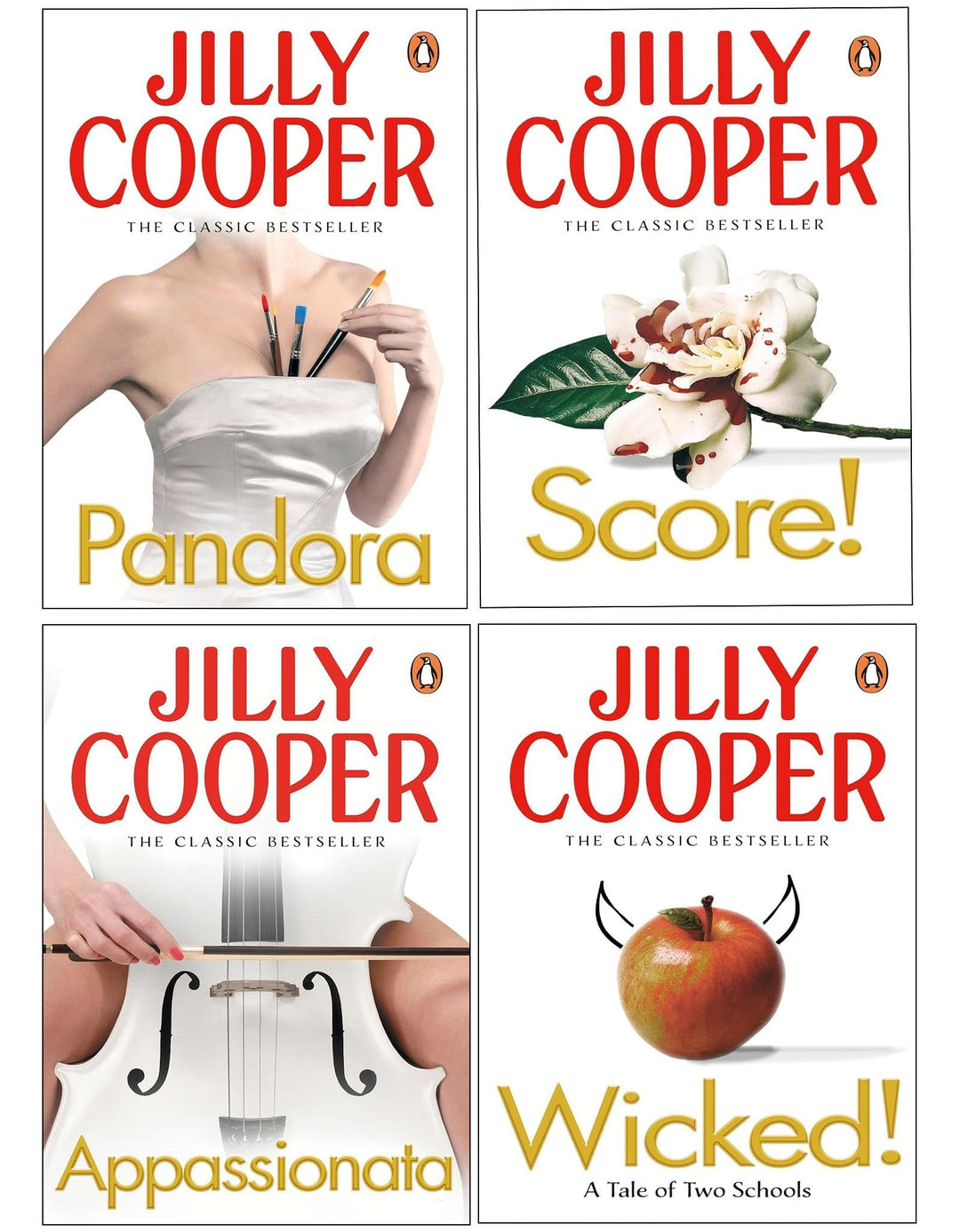 Rutshire Chronicles Series Book 5-8 By Jilly Cooper 4 Books Collection Set (Appassionata, Pandora, Wicked and Score)