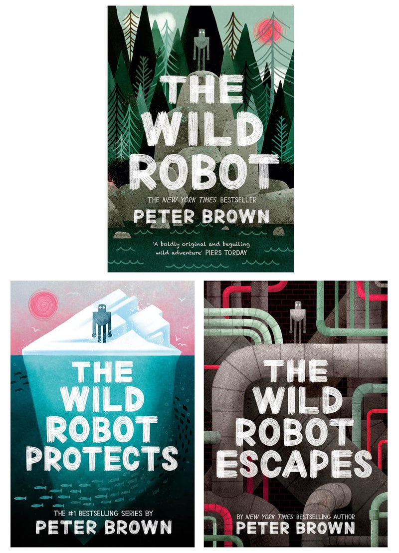 The Wild Robot 3-Book Set by Peter Brown | Adventure, Nature & Survival Stories for Kids – Includes The Wild Robot, Escapes & Protects | Ages 7+