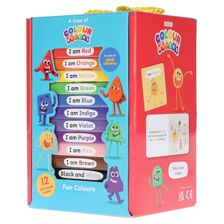 A Case of Colourblocks 12 Mini Books Collection Boxset (I am Red, I am Blue, I am Yellow, I am Green, I am Orange, I am Purple, I am Pink, I am Brown, Black and White, I am Indigo, I am Violet and Grey)
