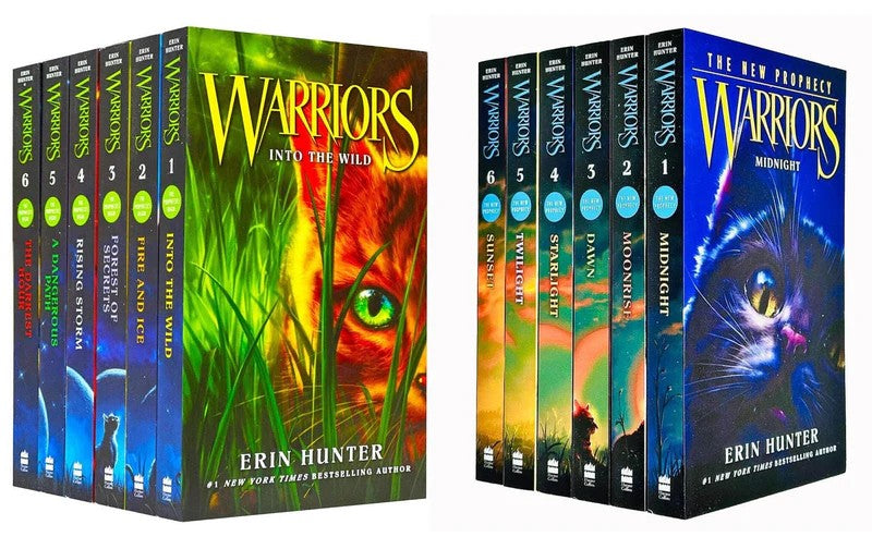 Warrior Cats Collection by Erin Hunter– 12-Book Set,  Series 1 & 2 – Thrilling Fantasy Adventure for Young Readers with Friendship & Animal Stories!